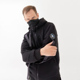 Модная толстовка Patch от Defeez на молнии с капюшоном в стиле Techwear