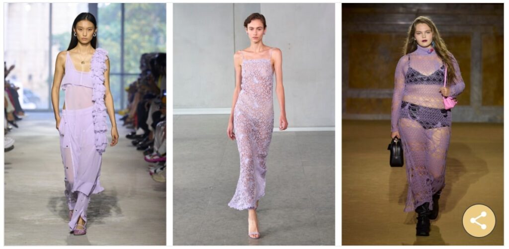 Модные тенденции 2024 - розовый, сиреневый, сумки и атлас